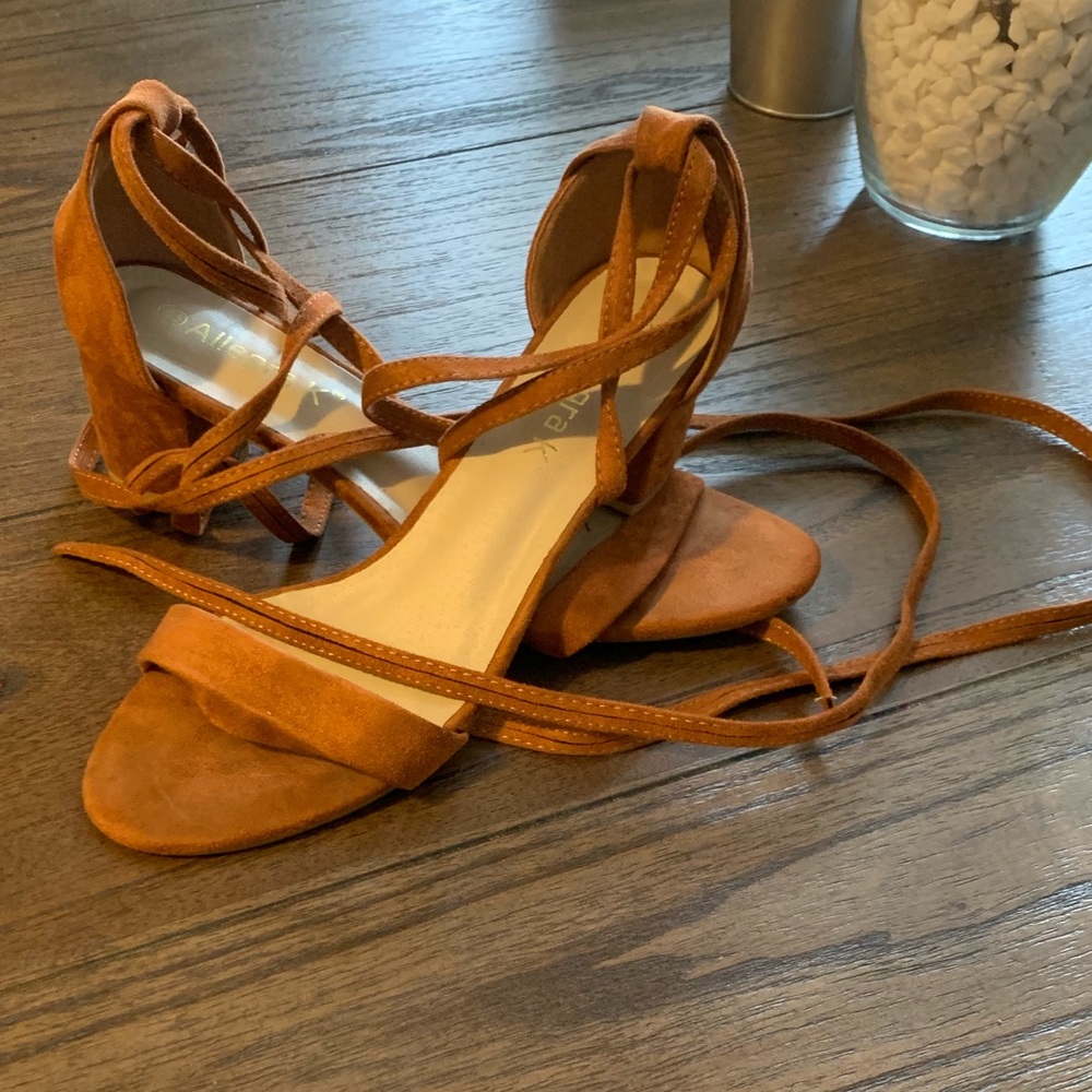 Strap up sandals.